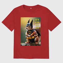 Женская футболка оверсайз Bat squirrel - oreshnik meme