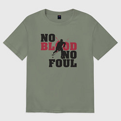 Женская футболка оверсайз Хоккей - нет крови нет фола