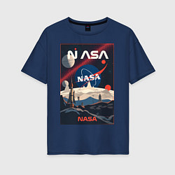 Женская футболка оверсайз NASA ретро