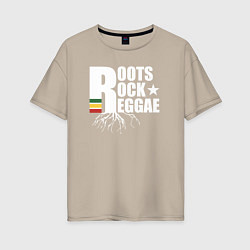 Женская футболка оверсайз Roots reggae