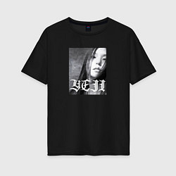 Футболка оверсайз женская Yeji idol, цвет: черный