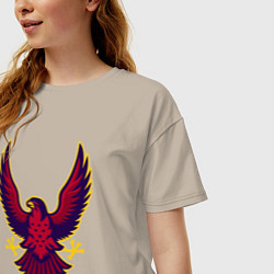 Футболка оверсайз женская Гордый орёл, цвет: миндальный — фото 2