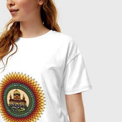 Футболка оверсайз женская Солнечный храм, цвет: белый — фото 2