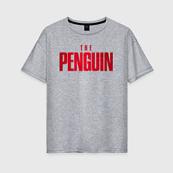 Женская футболка оверсайз The penguin logo