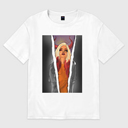 Футболка оверсайз женская Horns, цвет: белый