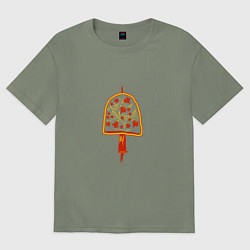 Футболка оверсайз женская Колокольчик, цвет: авокадо