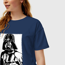Футболка оверсайз женская Лорд Вейдер, цвет: тёмно-синий — фото 2