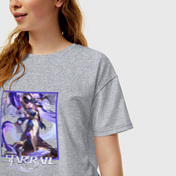 Футболка оверсайз женская Яшма, цвет: меланж — фото 2