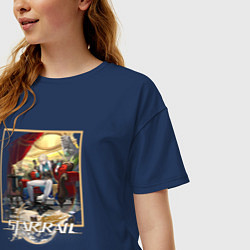 Футболка оверсайз женская Авантюрин, цвет: тёмно-синий — фото 2