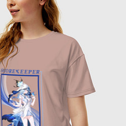 Футболка оверсайз женская Shorekeeper Euphonic Chrysalis, цвет: пыльно-розовый — фото 2