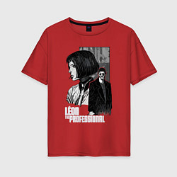 Женская футболка оверсайз Леон