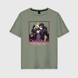 Футболка оверсайз женская Ризли, цвет: авокадо