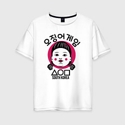 Женская футболка оверсайз South Korea girl