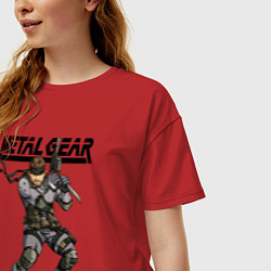 Футболка оверсайз женская Snake Solid soldier, цвет: красный — фото 2