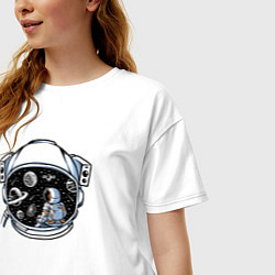 Футболка оверсайз женская В космическом пространстве, цвет: белый — фото 2