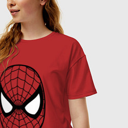 Футболка оверсайз женская Человек паук очертания, цвет: красный — фото 2