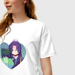 Футболка оверсайз женская Xiaomao and Jinshi - The Apothecary Diaries, цвет: белый — фото 2