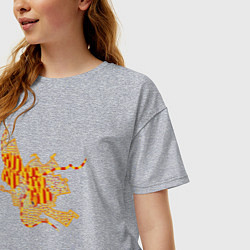 Футболка оверсайз женская Омск, цвет: меланж — фото 2