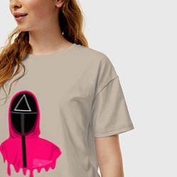 Футболка оверсайз женская Розовый надзиратель, цвет: миндальный — фото 2