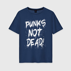 Женская футболка оверсайз Punk not dead