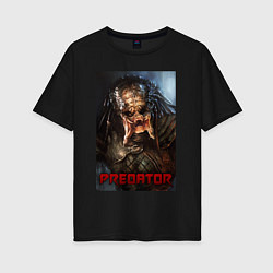 Женская футболка оверсайз Predator movie