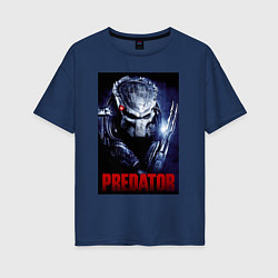Женская футболка оверсайз Predator in the helmet