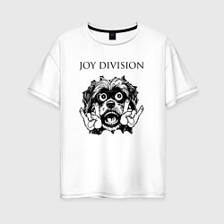 Футболка оверсайз женская Joy Division - rock dog, цвет: белый