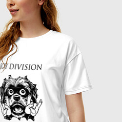 Футболка оверсайз женская Joy Division - rock dog, цвет: белый — фото 2