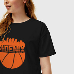 Футболка оверсайз женская Phoenix basketball, цвет: черный — фото 2