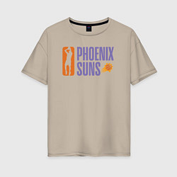 Футболка оверсайз женская Phoenix Suns play, цвет: миндальный