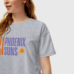 Футболка оверсайз женская Phoenix Suns play, цвет: меланж — фото 2