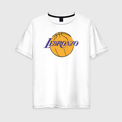 Футболка оверсайз женская Lebronzo, цвет: белый