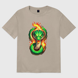 Женская футболка оверсайз Знак змеи