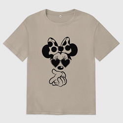 Женская футболка оверсайз Минни в очках - для пары