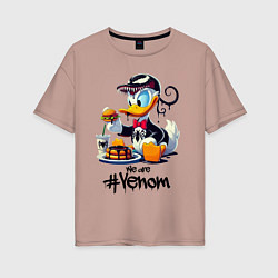 Женская футболка оверсайз Venom-Duck and fastfood