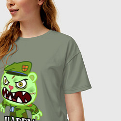 Футболка оверсайз женская Angry - Flippy, цвет: авокадо — фото 2