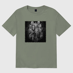 Футболка оверсайз женская Слипкнот группа, цвет: авокадо