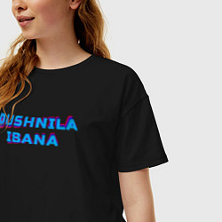 Футболка оверсайз женская Душнила ibana, цвет: черный — фото 2