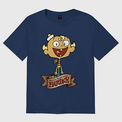 Футболка оверсайз женская Флэпджек - матрос, цвет: тёмно-синий