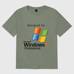 Женская футболка оверсайз Предназначен для windows xp