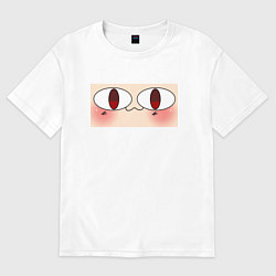 Женская футболка оверсайз Neco Arc Face meme