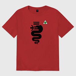 Женская футболка оверсайз Quadrifoglio