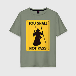 Футболка оверсайз женская Ты не пройдешь Гэндальф, цвет: авокадо