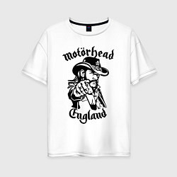 Футболка оверсайз женская Motorhead - Лемми, цвет: белый