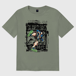 Женская футболка оверсайз Хейсуки Масимо из Дни сакамото