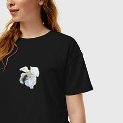 Футболка оверсайз женская Весна, цвет: черный — фото 2