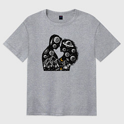 Женская футболка оверсайз Природная космическая любовь