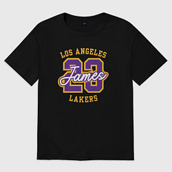 Футболка оверсайз женская Lebron James Lakers, цвет: черный