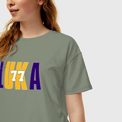 Футболка оверсайз женская Lakers Luka, цвет: авокадо — фото 2