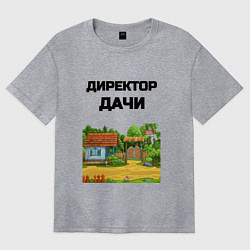 Футболка оверсайз женская Дачный директор, цвет: меланж